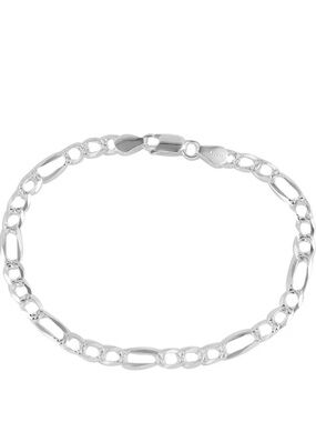 Italian Sterling Silver Figaro Bracelet (8.00 In) 5.90 Grams
